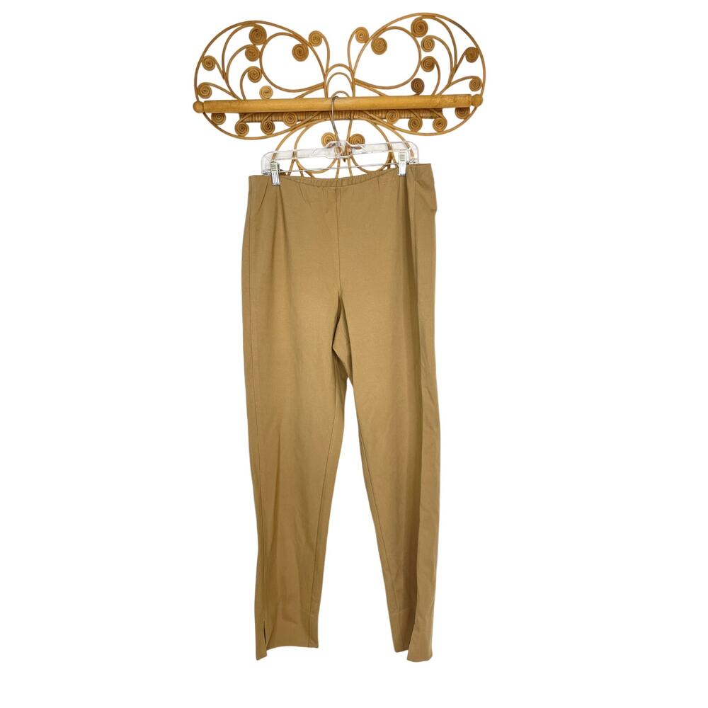 J. Jill Ponte Slim leg Pull on pants L Tall tan